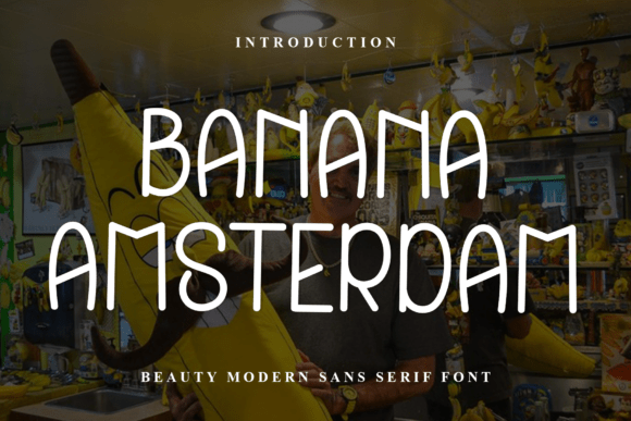 Banana Amsterdam Font: Festive Display Typography for Web Design