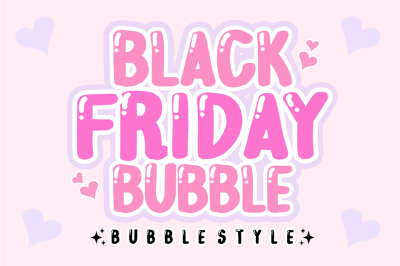 Black Friday Bubble Font for Modern Web Design