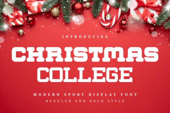 Christmas College: A Festive Display Font for Editorial Magic