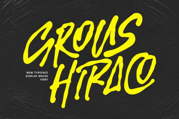 Grous Hiraco: A Bold Display Font for Dynamic Editorial Design