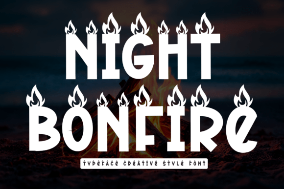 Night Bonfire: A Playful Display Font That Elevates Small Business Branding