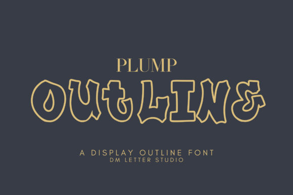 Plump Outline Font: A Playful Display Typeface for Editorial Design