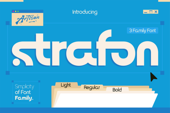 Strafon Font: Modern Display Type for Handmade Labels