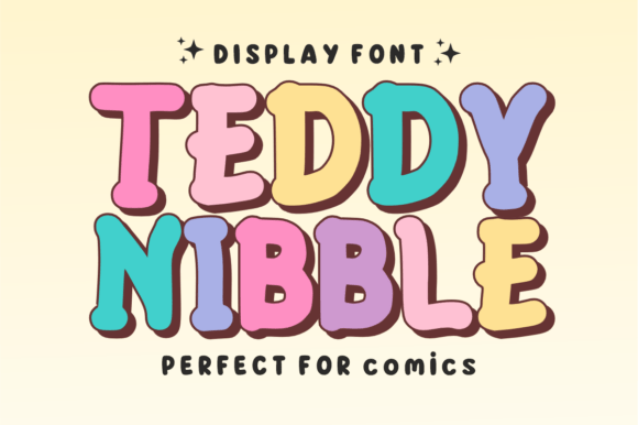 Teddy Nibble Font: Cozy Display Type for Crafters