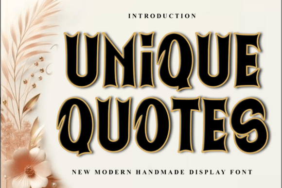 Unique Quotes Font: Festive Display Type for Crafters